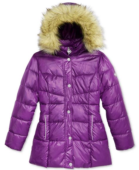 michael kors purple coat|michael kors winter puffer coats.